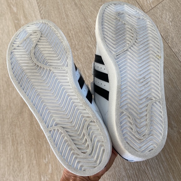 Adidas Ortholite 3 stripe Velcro sneakers, size 1 - Picture 7 of 9